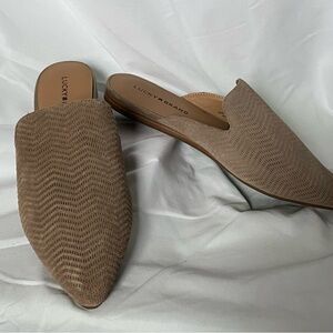 Lucky Brand Women's Brown Textured Mules